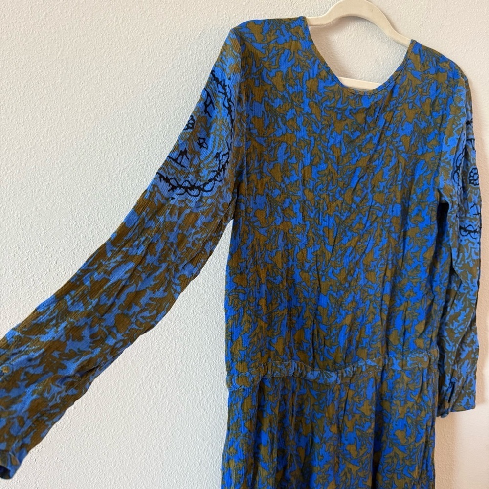 Free People Blue and Gold Resort Romper Medium - Picture 8 of 8